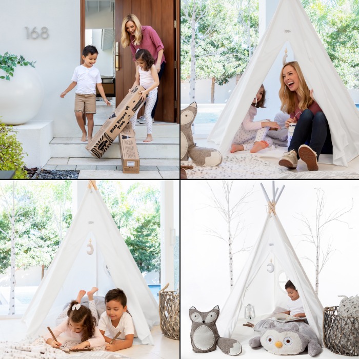 Large Sturdy Quality 5 Poles Play House Foldable Details about   Hippococo Teepee Tent for Kids