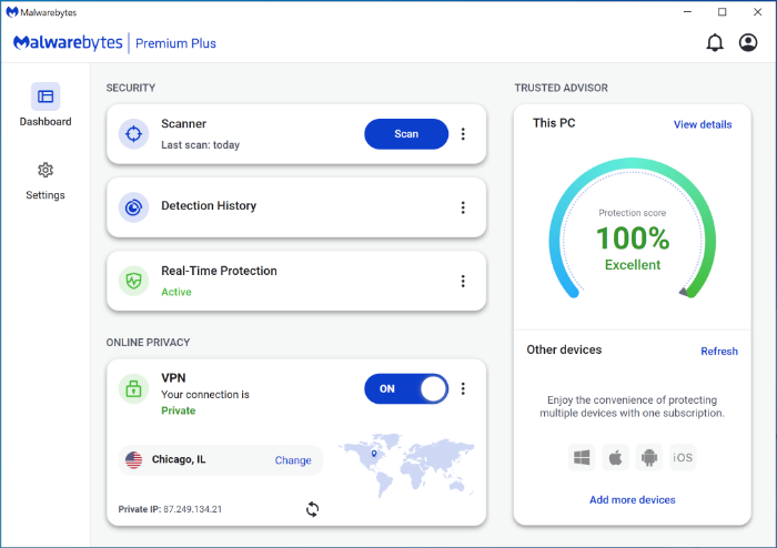Malwarebytes Plus (Premium Security + Privacy VPN)
