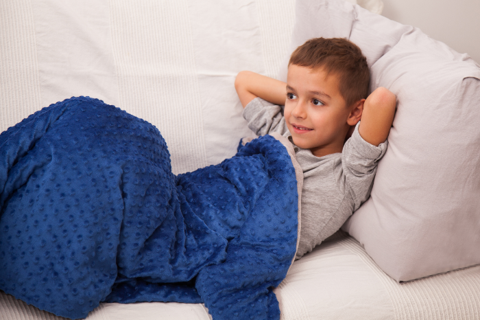 Blue Weighted Blanket for Boys - Premium Sensory Blanket for boys – Hazli  Collection