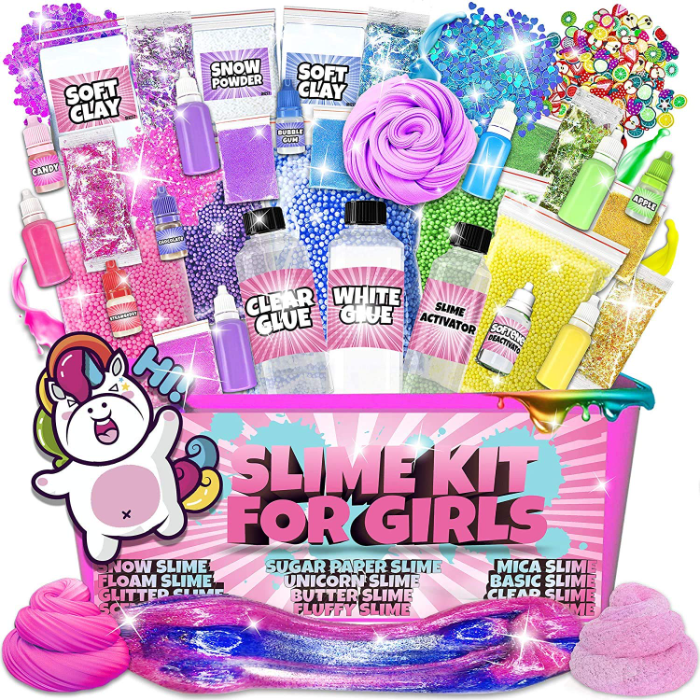 Laevo Unicorn Slime Kit for Girls 