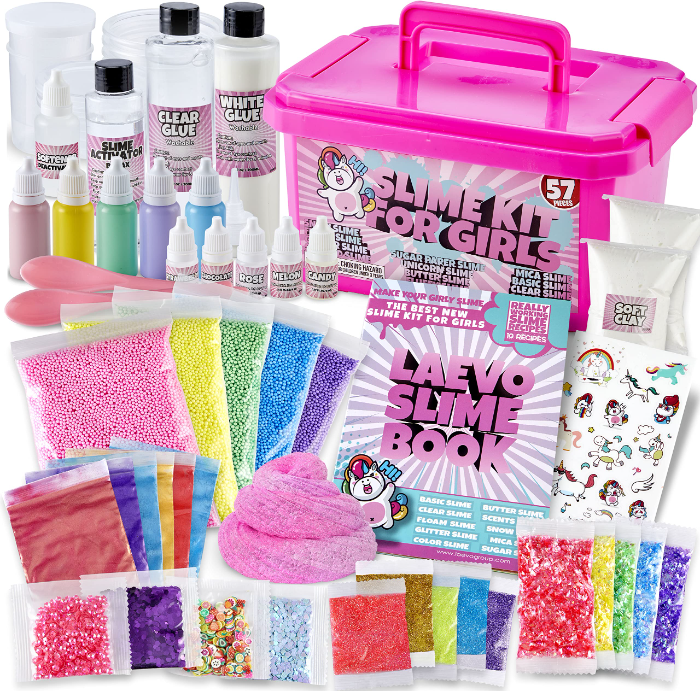 Laevo Unicorn Slime Kit for Girls 