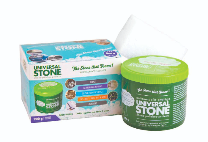  Universal Stone - The All-Purpose Stone That Foams, Cleans,  Polishes and Protects. Sponge Included. Eco Friendly and Biodegradable  (650g) : Health & Household