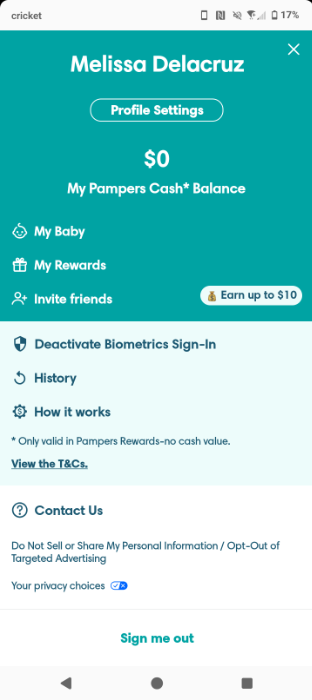 Pampers rewards